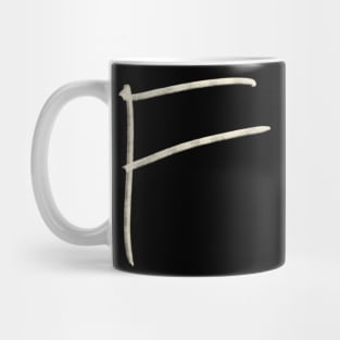 Hand Drawn Letter F Mug